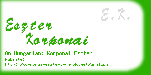 eszter korponai business card